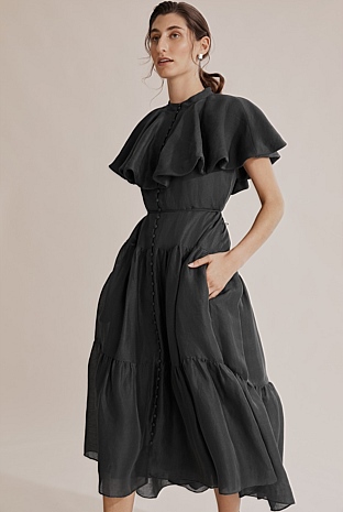 navy blue and white maxi dress Women's Striped Knit Maxi Dress – Lucca Couture