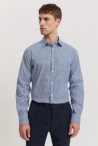 Slim Fit Gingham Travel Shirt