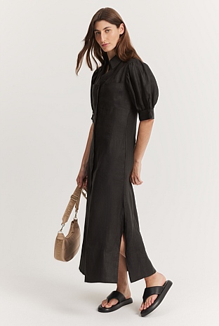 knee length dresses for ladies Runway Maxi Dress Black - Women's Dresses main image 1