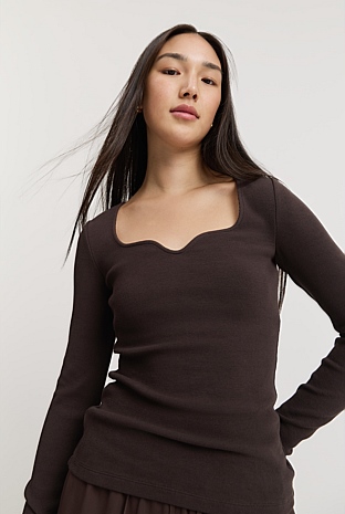 トップス MULTI SHOULDER PARTS RIB TOPS Eaphi The Zeda Ribbed One-Shoulder Top by Pilcro | Anthropologie
