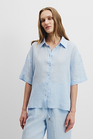 Organically Grown Linen Short Sleeve Shirt