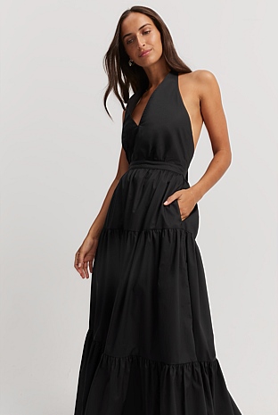 Black Tiered Maxi Dress - Work | Country Road