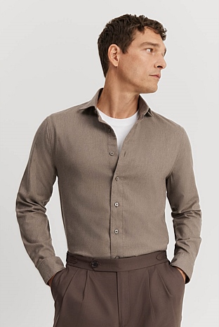 Tailored Fit Organically Grown Linen Blend Shirt