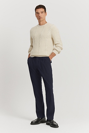 Australian Wool Cable Crew Neck Knit