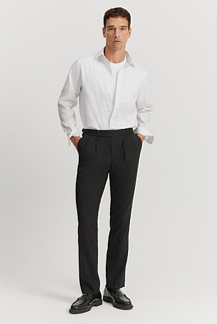 Wool Blend Buckle Pant