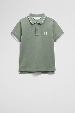 Organically Grown Cotton Logo Polo Shirt