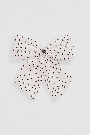 Polka Dot Bow Clip