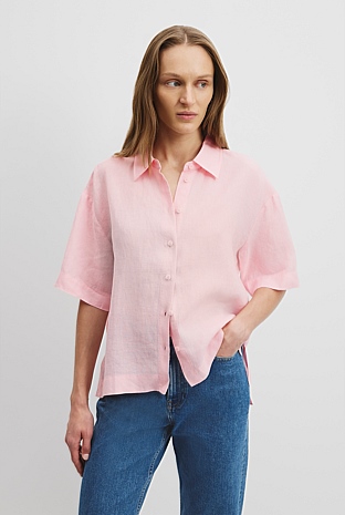 Organically Grown Linen Short Sleeve Shirt