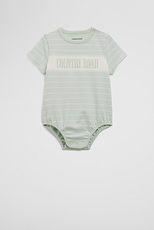 Organically Grown Cotton Stripe Heritage T-Shirt Bodysuit