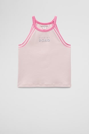 Organically Grown Cotton Logo Halter Tank