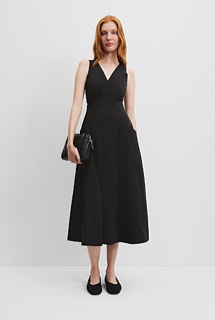 Poplin Midi Dress