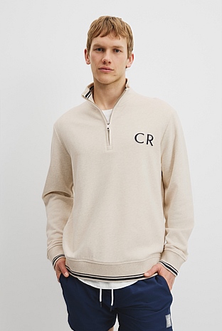 Verified Australian Cotton CR Logo Half Zip Sweat