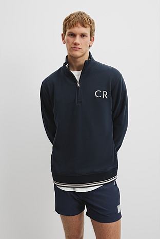 Verified Australian Cotton CR Logo Half Zip Sweat