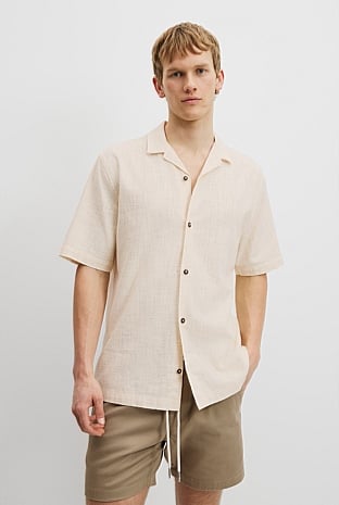 Short Sleeve Cotton Slub Shirt