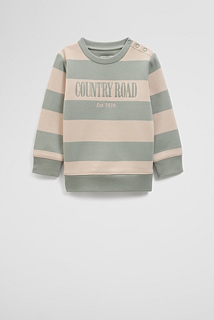 Verified Australian Cotton Heritage Stripe Sweat