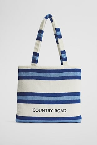 Verified Australian Cotton Stripe Bag-to-Towel