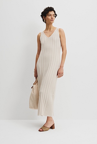 Organically Grown Cotton Linen Midi Dress