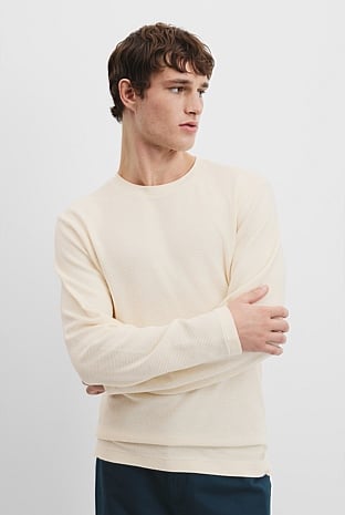 Australian Cotton Textured Long Sleeve T-Shirt