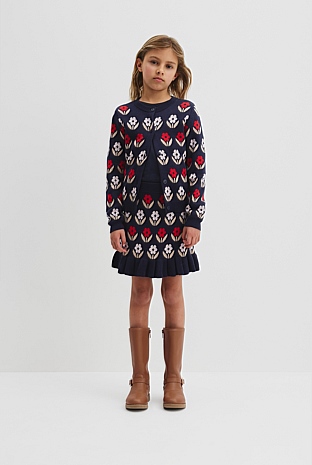 Organically Grown Cotton Jacquard Knit Skirt