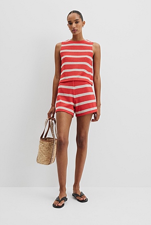 Cayenne Stripe Stripe Textured Tank - Holiday | Country Road