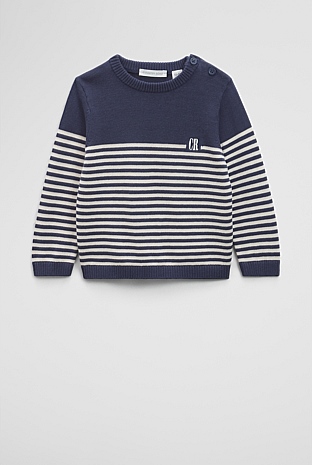 Stripe Country Road Logo Knit