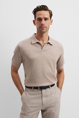 Australian Merino Short Sleeve Trophy Knit Polo
