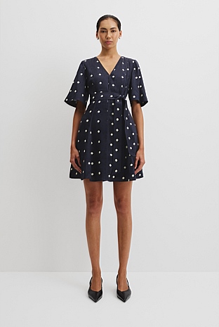 Print Panelled Mini Dress