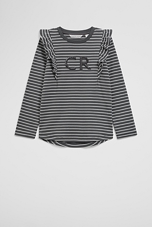 Australian Cotton Logo Frill T-Shirt