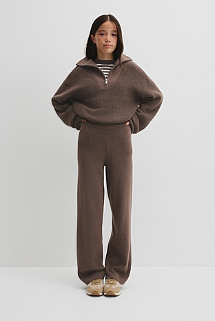 Teen Wide Knit Rib Pant