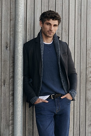 Long Sleeve Cotton Crew Neck Knit