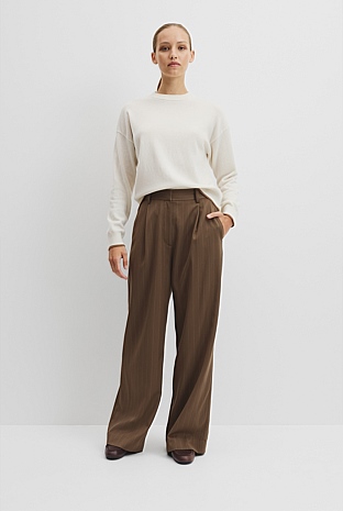 Tipped Crew Neck Knit
