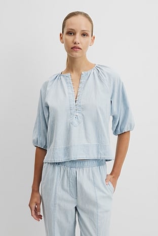 Gathered Cotton Top