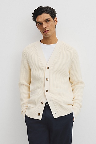 Cotton Rib Cardigan