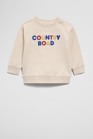 Contrast Boucle Sweat