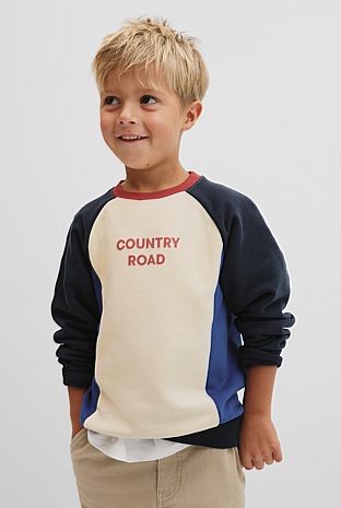 Spliced Logo Oversized Sweat