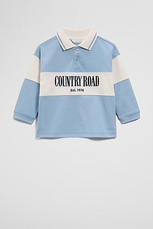 Organically Grown Cotton Logo Rugby T-Shirt