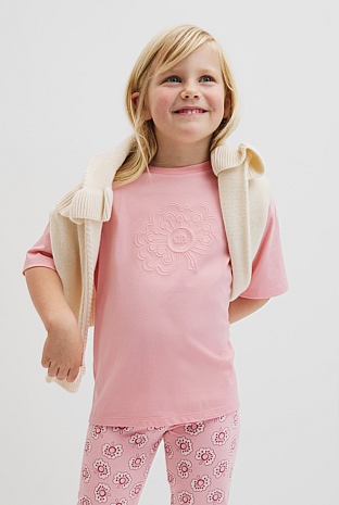 Australian Cotton Short Sleeve Poppy Oversize T-Shirt