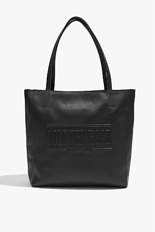 Country road leather tote bag sale