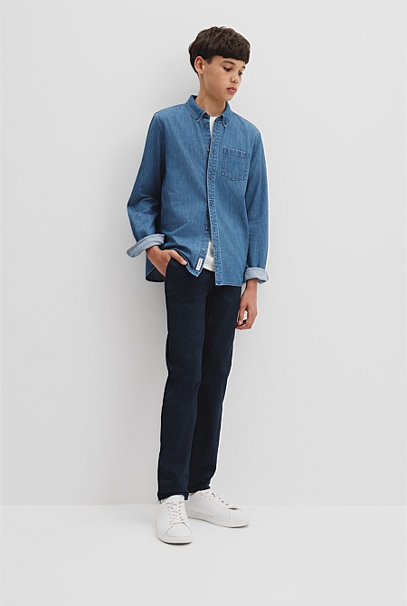Teen Cotton Chambray Shirt