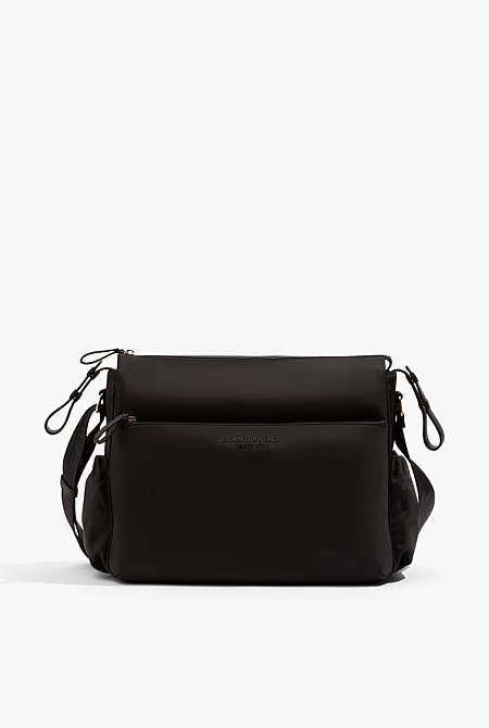 Black Crossbody Bag Strap Cotton Strap Replacement Adjustable Wide