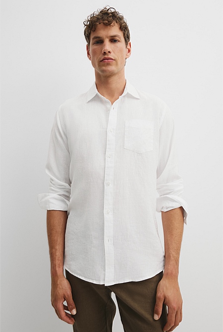 Blueprint Regular Fit Delave Linen Bold Stripe Shirt - MEN Shirts