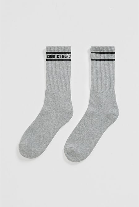 Australian Cotton Blend Country Road Sport Crew Sock