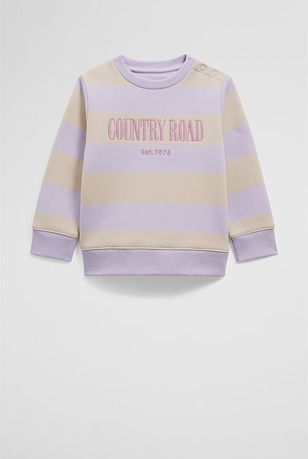 Verified Australian Cotton Heritage Stripe Sweat