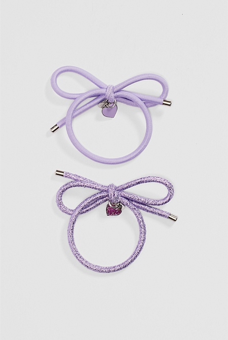 Bow Hair Tie Pack of 2