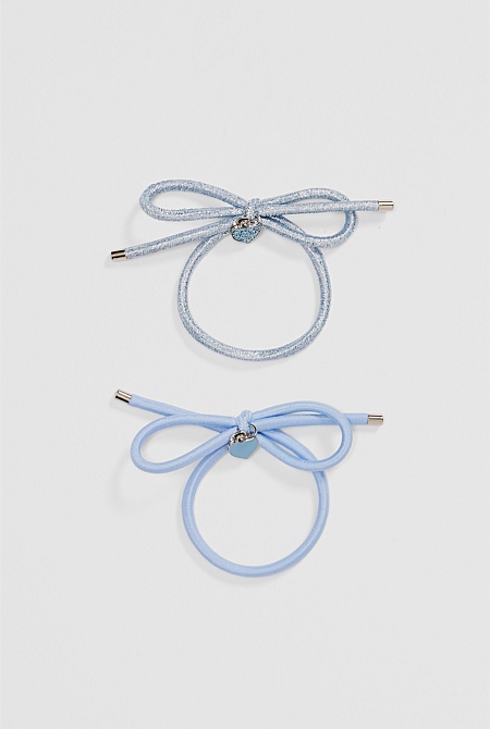 Bow Hair Tie Pack of 2