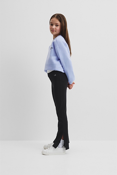 Organically Grown Cotton Blend Flare Tech Pant