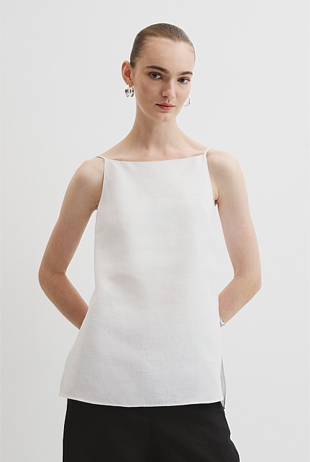 Organically Grown Linen Longline Cami