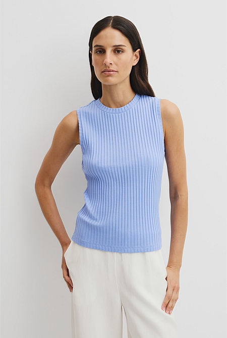 High Neck Rib Tank