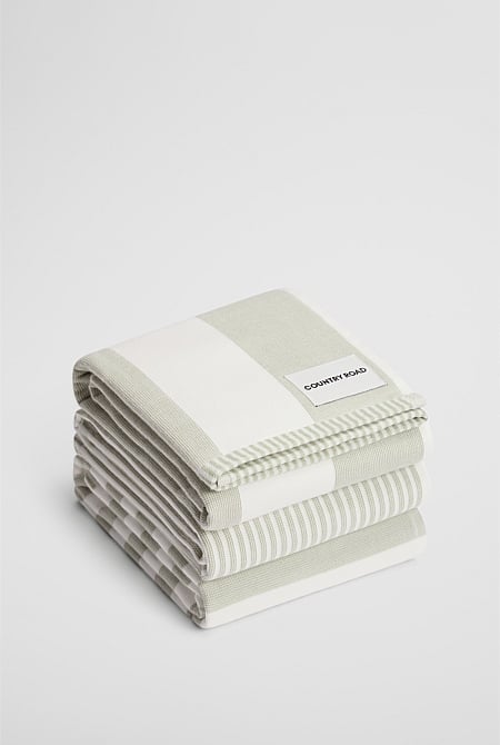 Isa Australian Cotton Tea Towel Pack of 3