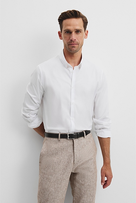 Slim Fit Stretch Cotton Shirt